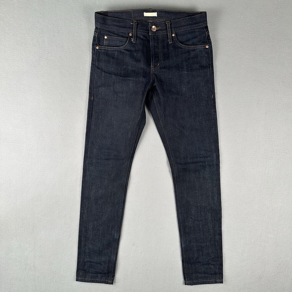 Unbranded Brand 14.5 Oz Selvedge Jeans Mens 31x34 Tight Fit Ub401 Denim Blue